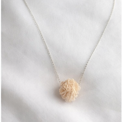 Desert Rose Necklace – Natural Crystal Pendant in Sterling Silver